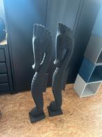 Houten Zeepaardjes - Wanddecoratie, Huis en Inrichting, Ophalen, Gebruikt