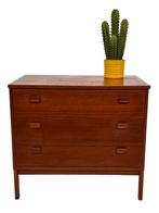 Vintage Ladekast Deens Design Teak Jaren 60 | Commode, Vintage, 50 tot 100 cm, Zo goed als nieuw, 3 of 4 laden