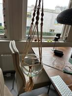 Glazen plantenhanger met macramé, Overige kleuren, Ophalen of Verzenden, Minder dan 50 cm, Glas