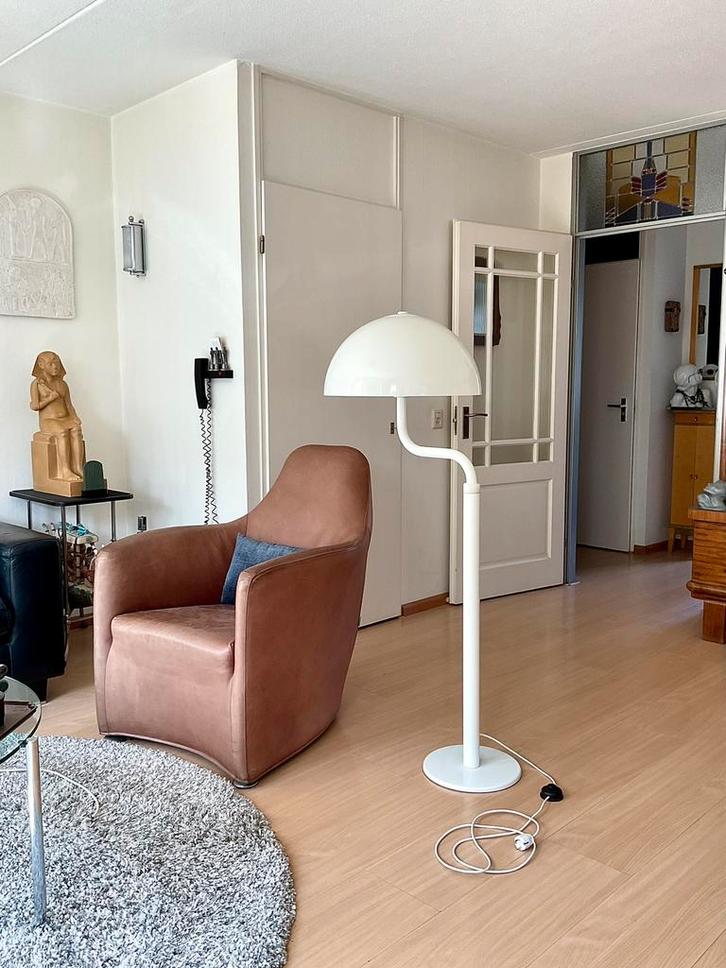 XL Vintage 70’s Mushroom Vloerlamp van Joe Colombo. ØKap50CM, Huis en Inrichting, Lampen | Vloerlampen, Zo goed als nieuw, 150 tot 200 cm