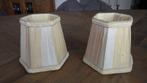 2 retro lampenkapjes, Huis en Inrichting, Lampen | Lampenkappen, Ophalen of Verzenden, Gebruikt, Rechthoekig, Minder dan 25 cm