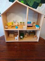 Poppenhuis met meubeltjes, Ophalen, Zo goed als nieuw