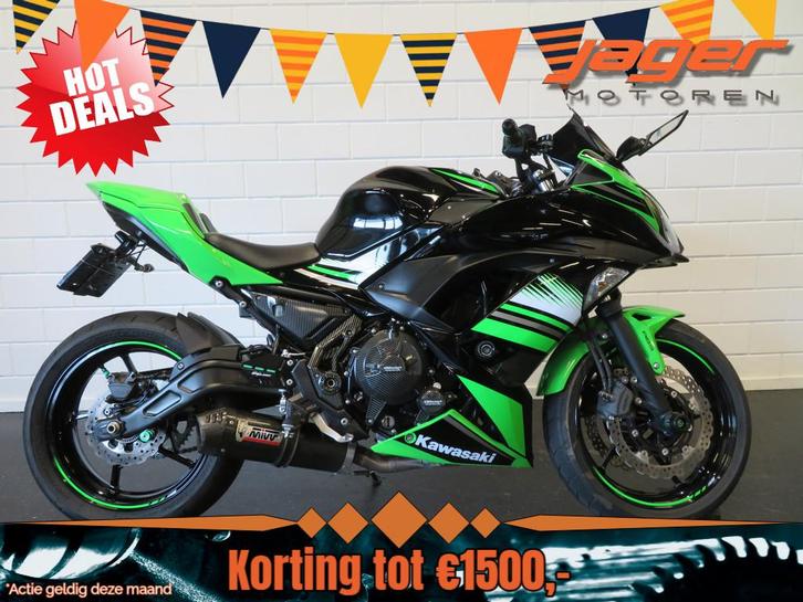 Kawasaki NINJA 650 BLACK-EDITION! MIVV (bj 2017), Motoren, Motoren | Kawasaki, Bedrijf, Toermotor