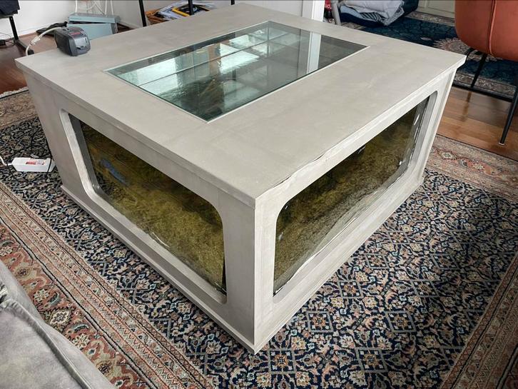 Aquarium tafel- aquatable, Dieren en Toebehoren, Vissen | Aquaria en Toebehoren, Zo goed als nieuw, Leeg aquarium, Ophalen
