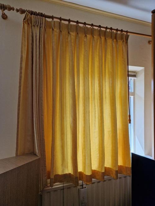 Gordijnen met roedes en trekstokken, Huis en Inrichting, Stoffering | Gordijnen en Lamellen, Gebruikt, 200 cm of meer, 200 cm of meer