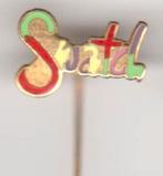 Emaille-goudkl. oud speld . Sjatcl?, Verzamelen, Speldjes, Pins en Buttons, Verzenden, Zo goed als nieuw, Transport