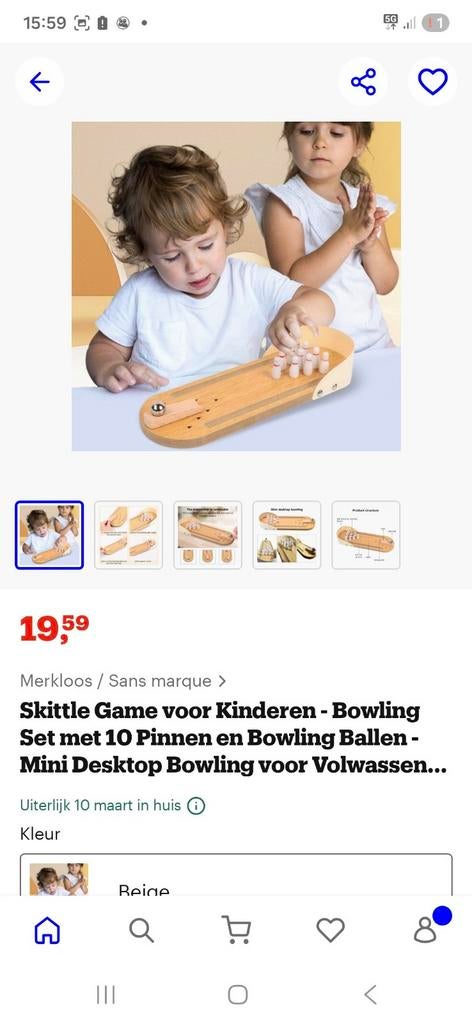 Skittle game voor kinderen  mini bowling, Kinderen en Baby's, Speelgoed | Houten speelgoed, Ophalen of Verzenden