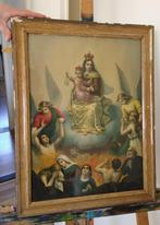 religieuze litho Maagd Maria Christus  45x60 cm, Ophalen of Verzenden