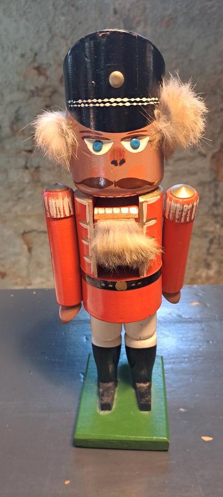 Vintage Notenkraker met Echt Bont - 32cm, Diversen, Kerst, Gebruikt, Ophalen of Verzenden