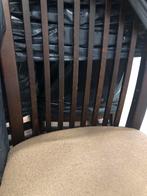 Eethoek: Donker hout, 4 stoelen, nette staat, Ophalen, Gebruikt