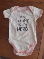 Rompertje My Daddy is my Hero 62-68 Hema, Nacht- of Onderkleding, Gebruikt, Meisje, Ophalen of Verzenden