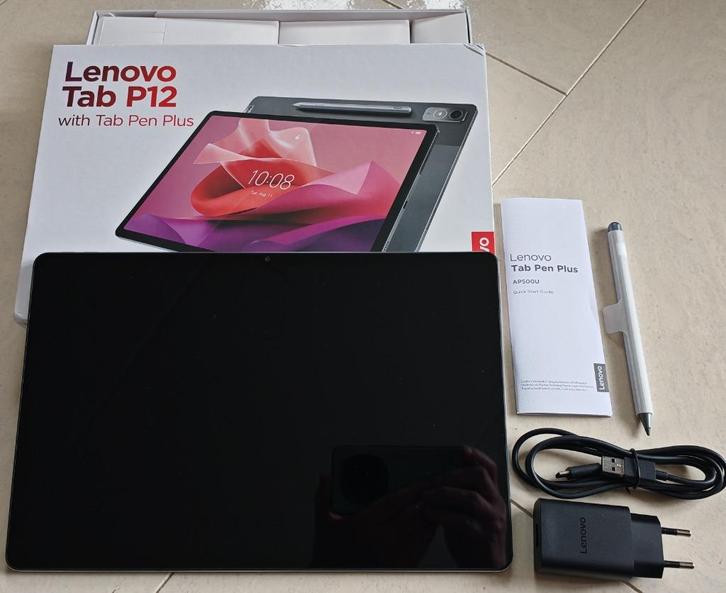 Lenovo Tab P12 128GB 8GB Grijs | Incl Pen, met garantie, Computers en Software, Android Tablets, Zo goed als nieuw, Wi-Fi, 12 inch