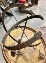 Brons/koper zonnewijzer met Vogel Decoratie, Ophalen, Gebruikt, ., .