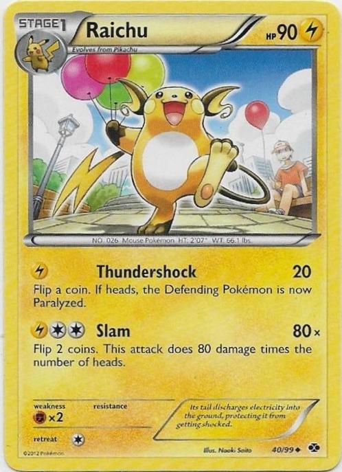 Next Destinies,  Raichu [uncommon] 40/99, Hobby en Vrije tijd, Verzamelkaartspellen | Pokémon, Nieuw, Losse kaart, Verzenden