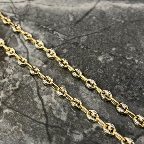 14k gouden ketting koffieboon schakel prachtig model, Sieraden, Tassen en Uiterlijk, Kettingen, Nieuw, Goud, Ophalen of Verzenden