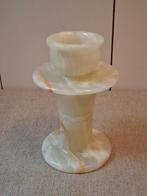Onyx Kaarsenstandaard / Waxinelichthouder, Overige materialen, Crème, Ophalen of Verzenden, Zo goed als nieuw