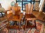 Two antique oak wood chairs, Antiek en Kunst, Ophalen of Verzenden