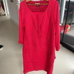 Rode Linnen Jurk Sandwich Maat L, Kleding | Dames, Jurken, Maat 42/44 (L), Ophalen of Verzenden, Knielengte, Gedragen