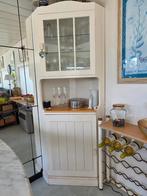 Hoekkast met glazen deurtjes, Huis en Inrichting, Kasten | Vitrinekasten, Ophalen, Glas, 50 tot 100 cm, Landelijk