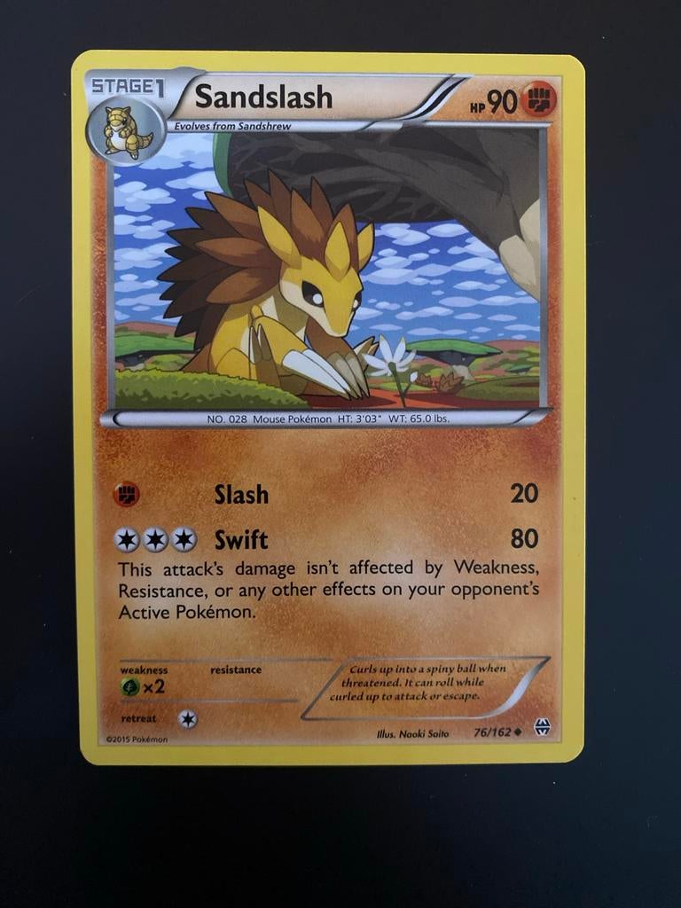 Sandslash 76/162 Pokémon XY BreakThrough 2015 Packfresh Mint, Ophalen of Verzenden, Zo goed als nieuw, Losse kaart
