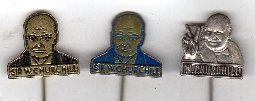 3 speldjes WINSTON CHURCHILL (A5), Verzamelen, Speldjes, Pins en Buttons, Verzenden, Gebruikt, Overige onderwerpen