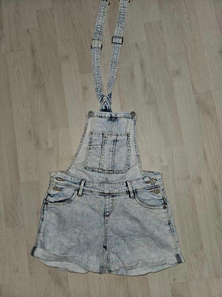 leuk spijkerpakje maat 158  (k5, Kinderen en Baby's, Kinderkleding | Maat 158, Gebruikt, Meisje, Broek, Ophalen of Verzenden