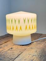 Vintage design plafondlamp jaren 50-60, Huis en Inrichting, Lampen | Plafondlampen, Ophalen of Verzenden, Gebruikt, Glas