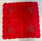 Rood kerstkleed tafelkleed 86 x 86 cm kerstklokjes, Ophalen of Verzenden, Zo goed als nieuw, Vierkant
