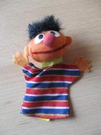 Sesamstraat Ernie stoffen vingerpoppetje, hard hoofd 11cm, Ophalen of Verzenden, Gebruikt, Overige typen