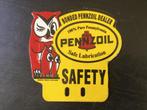 Vintage PENNZOIL emaille schild, reclamebord, Ophalen of Verzenden, Gebruikt, Reclamebord