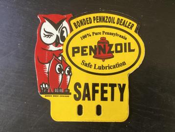 Vintage PENNZOIL emaille schild, reclamebord beschikbaar voor biedingen