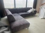 Mooie bank suede leer antraciet, Ophalen, Zo goed als nieuw, Leer