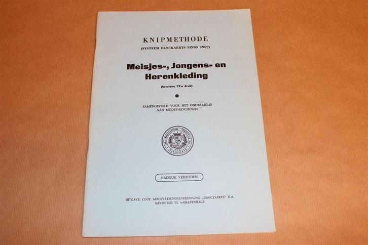 Danckaerts Knipmethode — Kinder & Herenpatronen [Vintage], Boeken, Hobby en Vrije tijd, Gelezen, Overige onderwerpen, Ophalen of Verzenden