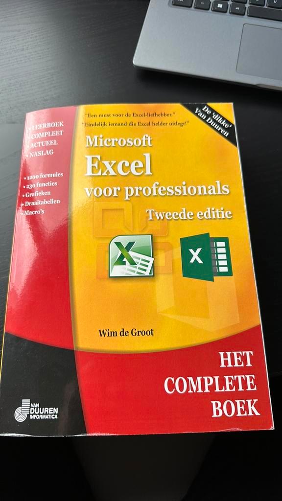Wim de Groot - Excel voor professionals, Boeken, Informatica en Computer, Zo goed als nieuw, Ophalen of Verzenden