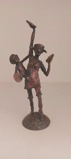 Verbronds tinnen beeldje Clown door  Brigitte van den Houdt, Verzamelen, Beelden en Beeldjes, Ophalen of Verzenden, Zo goed als nieuw