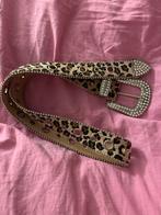 Leopard Riem met Strass Gesp, Kleding | Dames, Riemen en Ceinturen, Ophalen, Echt leder, 90 tot 100 cm, Tailleriem