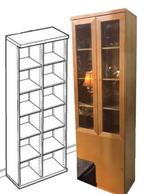 IKEA boekenkast Bonde kersen met glazen deurtjes, Huis en Inrichting, Kasten | Boekenkasten, Ophalen, IKEA Bonde kersen, 50 tot 100 cm