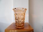 Art Deco Boheemse Vaas Stolzle, orange, Ophalen of Verzenden