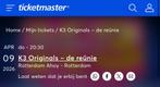 K3 ORIGINALS -  3 kaartjes, Tickets en Kaartjes, Drie personen of meer