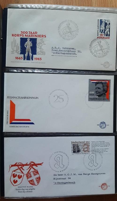 Eerste Dag Enveloppen Nederland en Engeland, Postzegels en Munten, Postzegels | Eerstedagenveloppen, Beschreven, Nederland, Ophalen of Verzenden