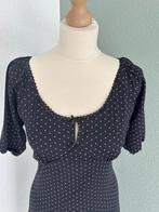 King Louie maat M retro zwart roze midi jurk 046, Kleding | Dames, Jurken, Maat 38/40 (M), Zwart, Ophalen of Verzenden, Zo goed als nieuw