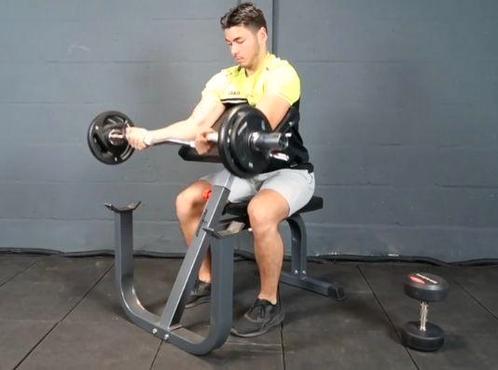Full Size Preacher Curl Bench, Sport en Fitness, Fitnessmaterialen, Zo goed als nieuw, Fitnessbank, Ophalen