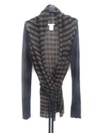 Sarah Pacini: dun gebreid wikkelvest + strikriem (One size), Maat 38/40 (M), Sarah Pacini, Zwart, Ophalen of Verzenden