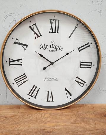 Grote Ronde Wandklok - 60cm Boutique Chic Monaco beschikbaar voor biedingen