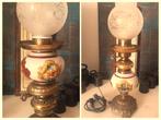 Antieke lamp aardewerk koper omgebouwde olielamp., Ophalen of Verzenden