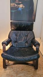 Leren fauteuil / relax stoel, Minder dan 75 cm, Gebruikt, Hout, 50 tot 75 cm