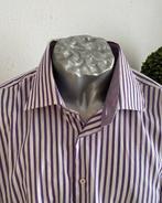 Ledub paars/wit overhemd maat XXL, Kleding | Heren, Overhemden, Ophalen of Verzenden, Zo goed als nieuw, Paars, Overige halswijdtes
