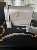 Yves Saint Laurent YSL Sunset bag tas kalfsleer, Ophalen of Verzenden, Zo goed als nieuw, Grijs, Schoudertasje