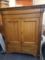 massief eiken TV kast, Ophalen, Gebruikt, 100 tot 150 cm, 100 tot 150 cm