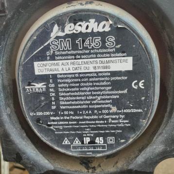 Betonmolen, Lescha SM 145 S beschikbaar voor biedingen